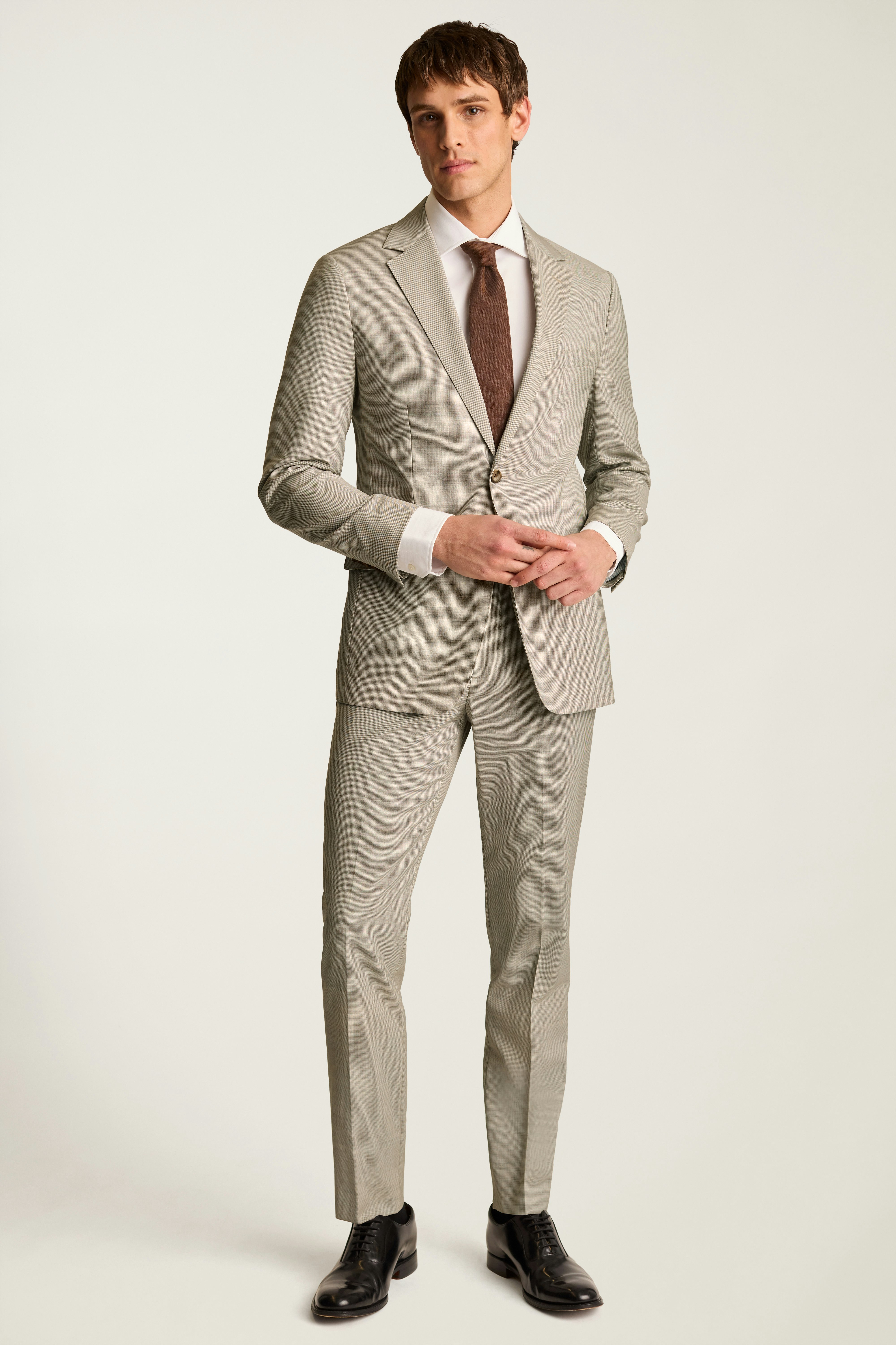 Jetsetter Italian Wool Blazer cement houndstooth