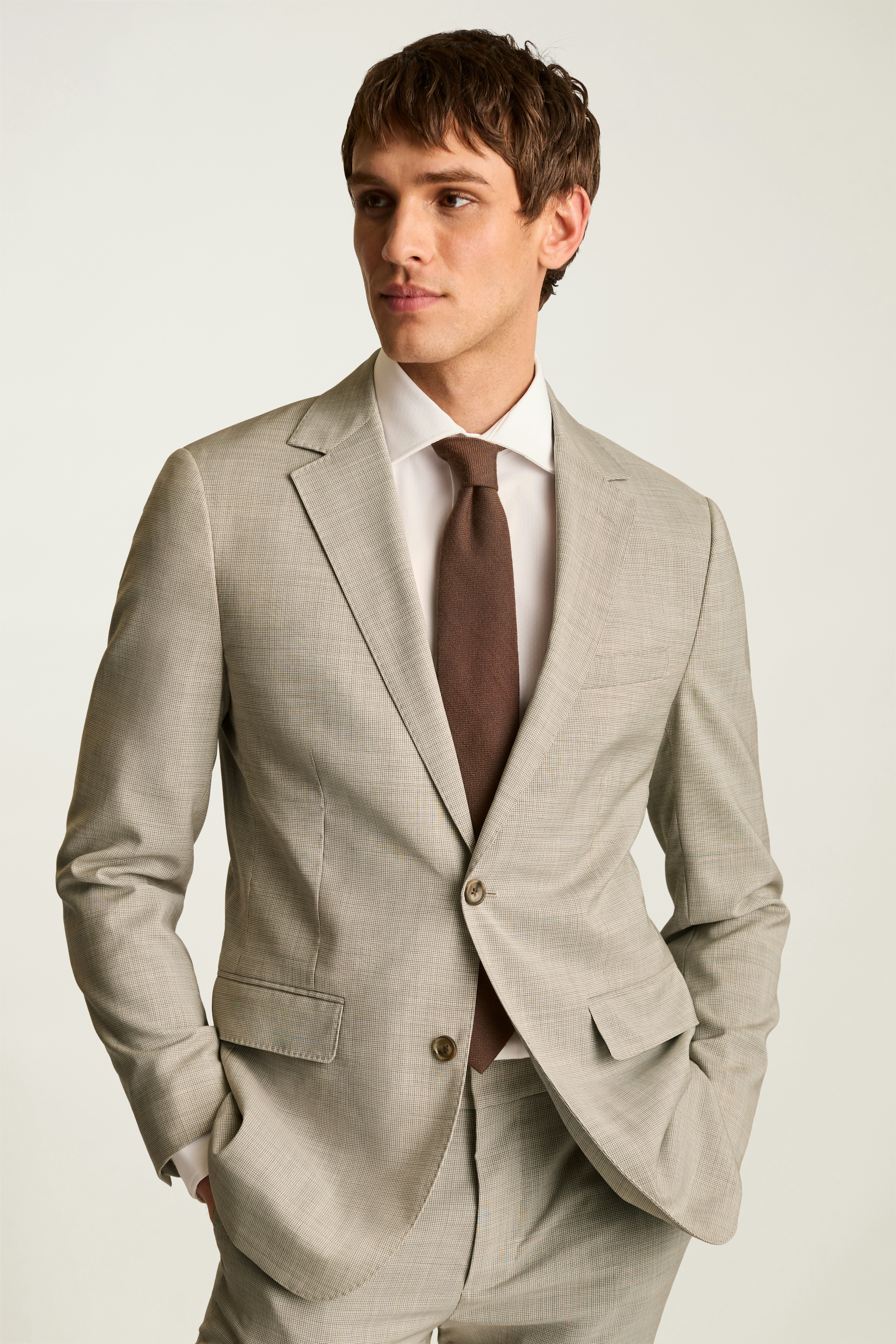 Jetsetter Italian Wool Blazer cement houndstooth 3 Jetsetter Italian Wool Blazer cement houndstooth