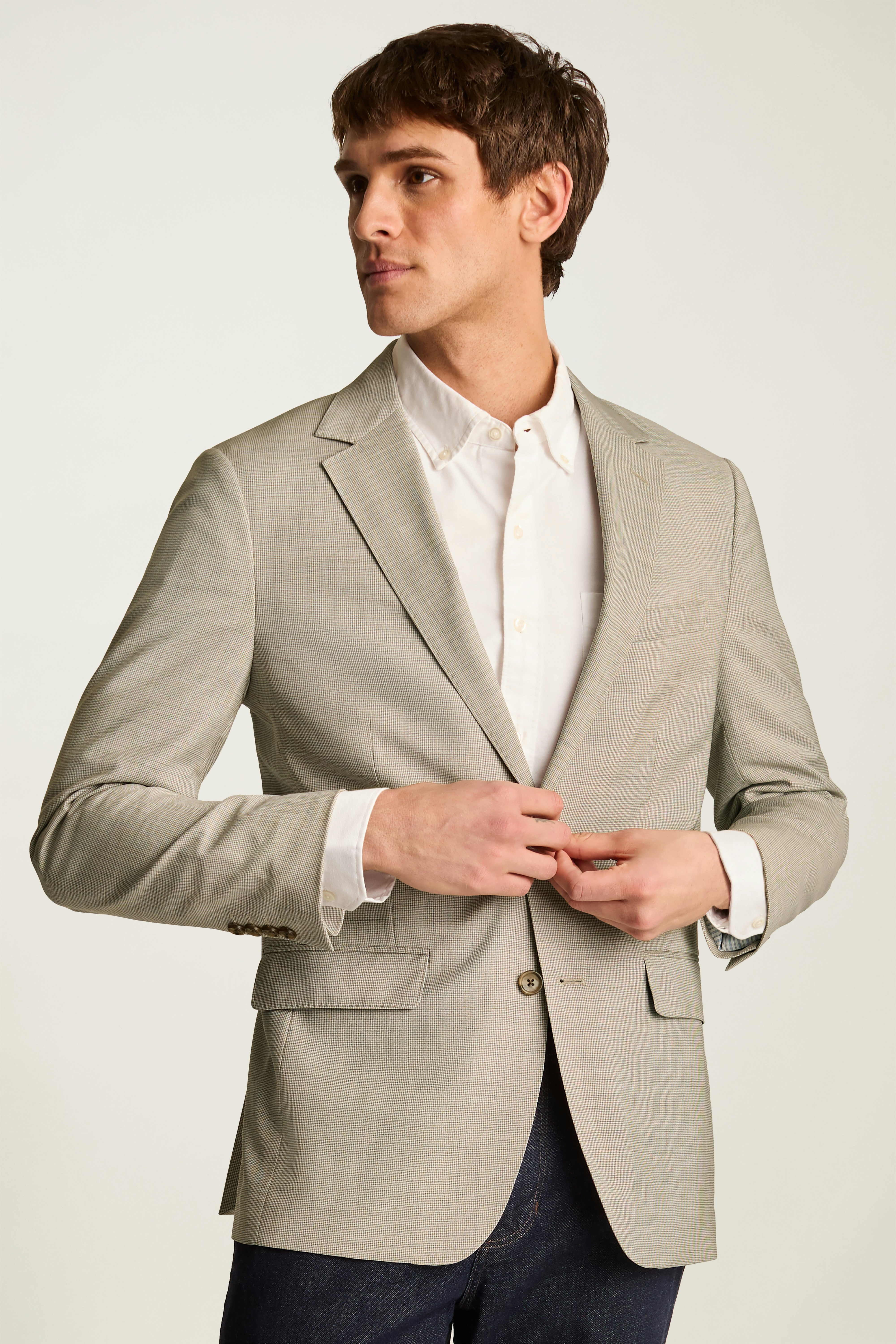 Jetsetter Italian Wool Blazer cement houndstooth 6 Jetsetter Italian Wool Blazer cement houndstooth