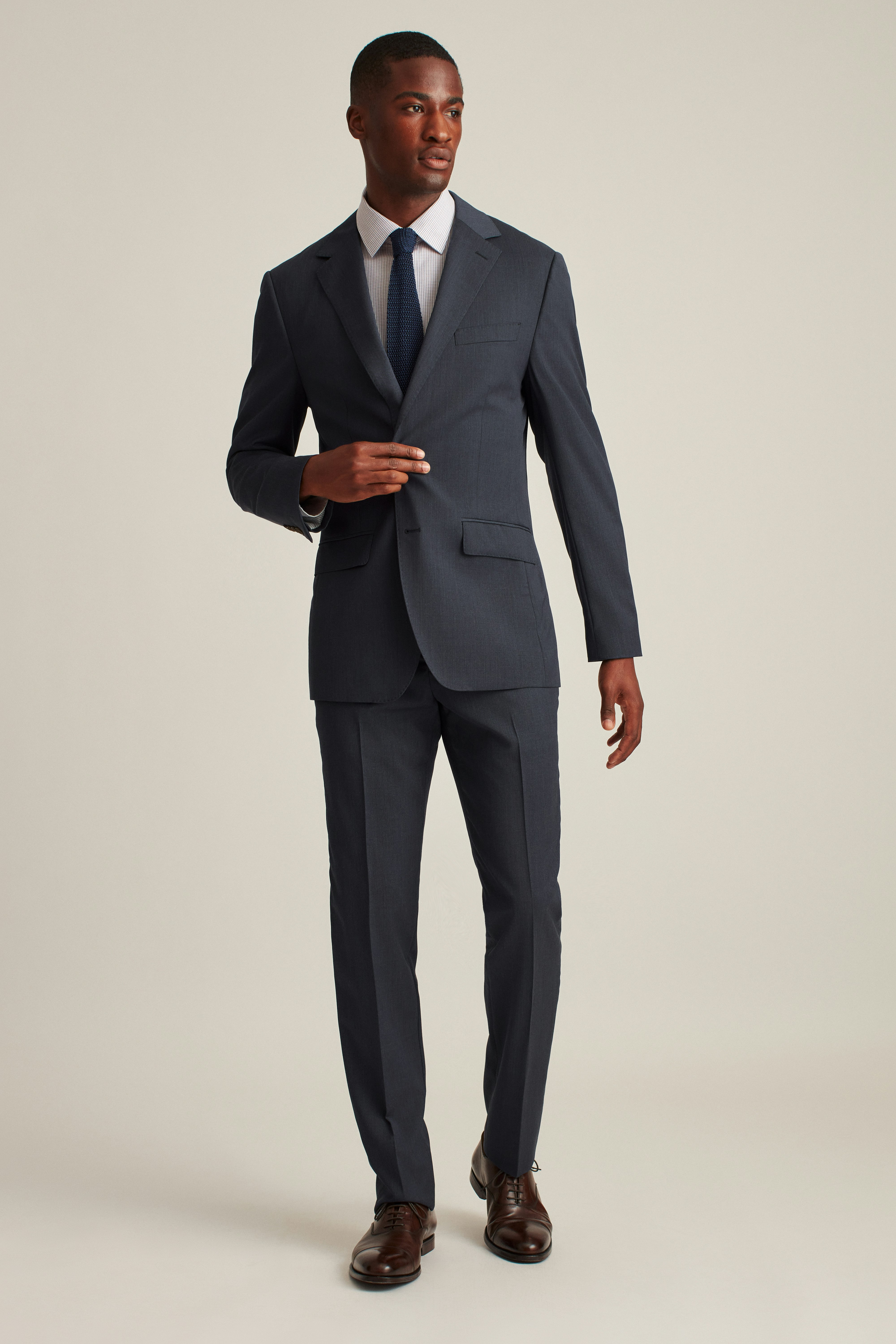 Jetsetter Super 120s Italian Wool Blazer mid blue
