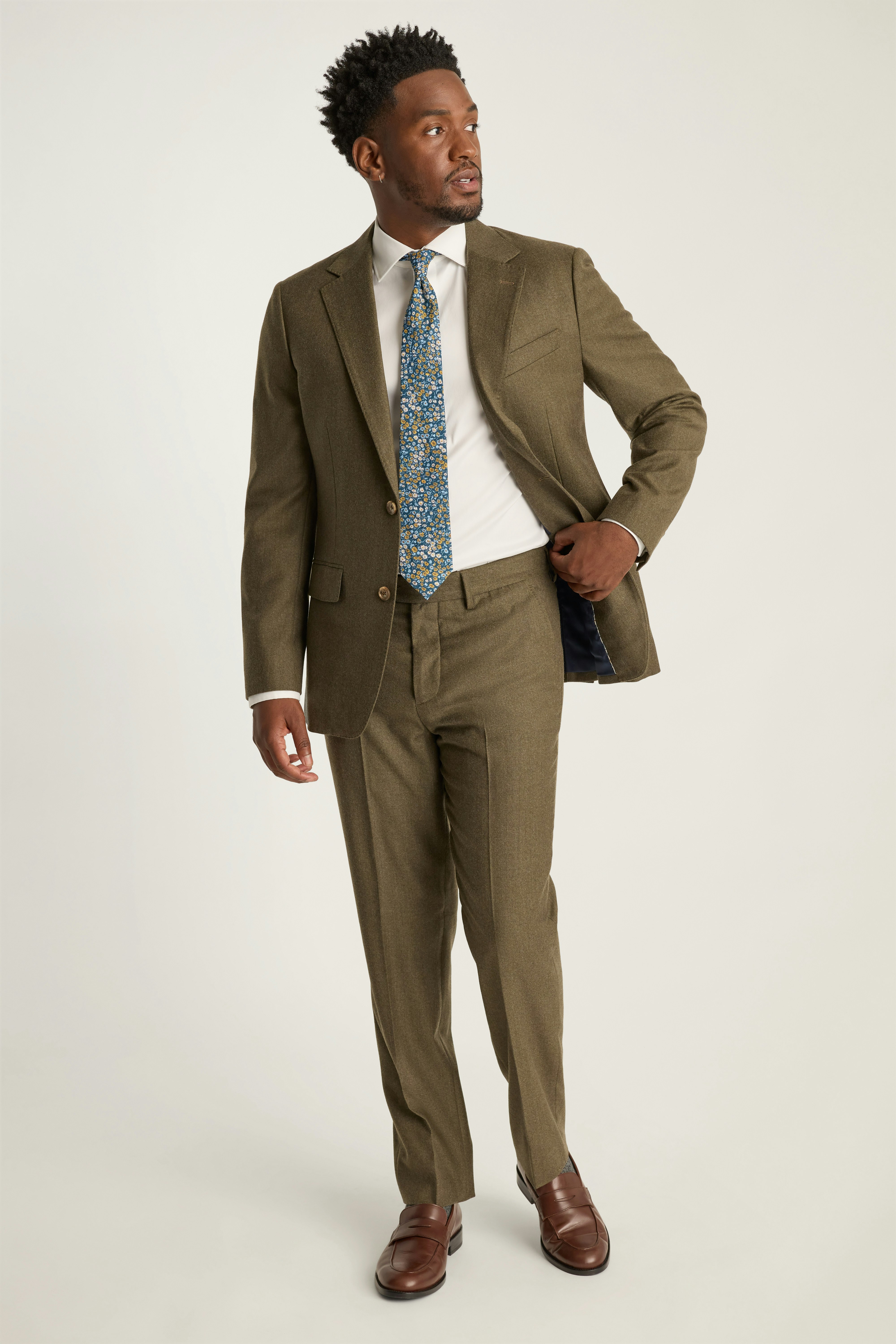 Jetsetter Italian Brushed Wool Blazer light olive green 1 Jetsetter Italian Brushed Wool Blazer light olive green