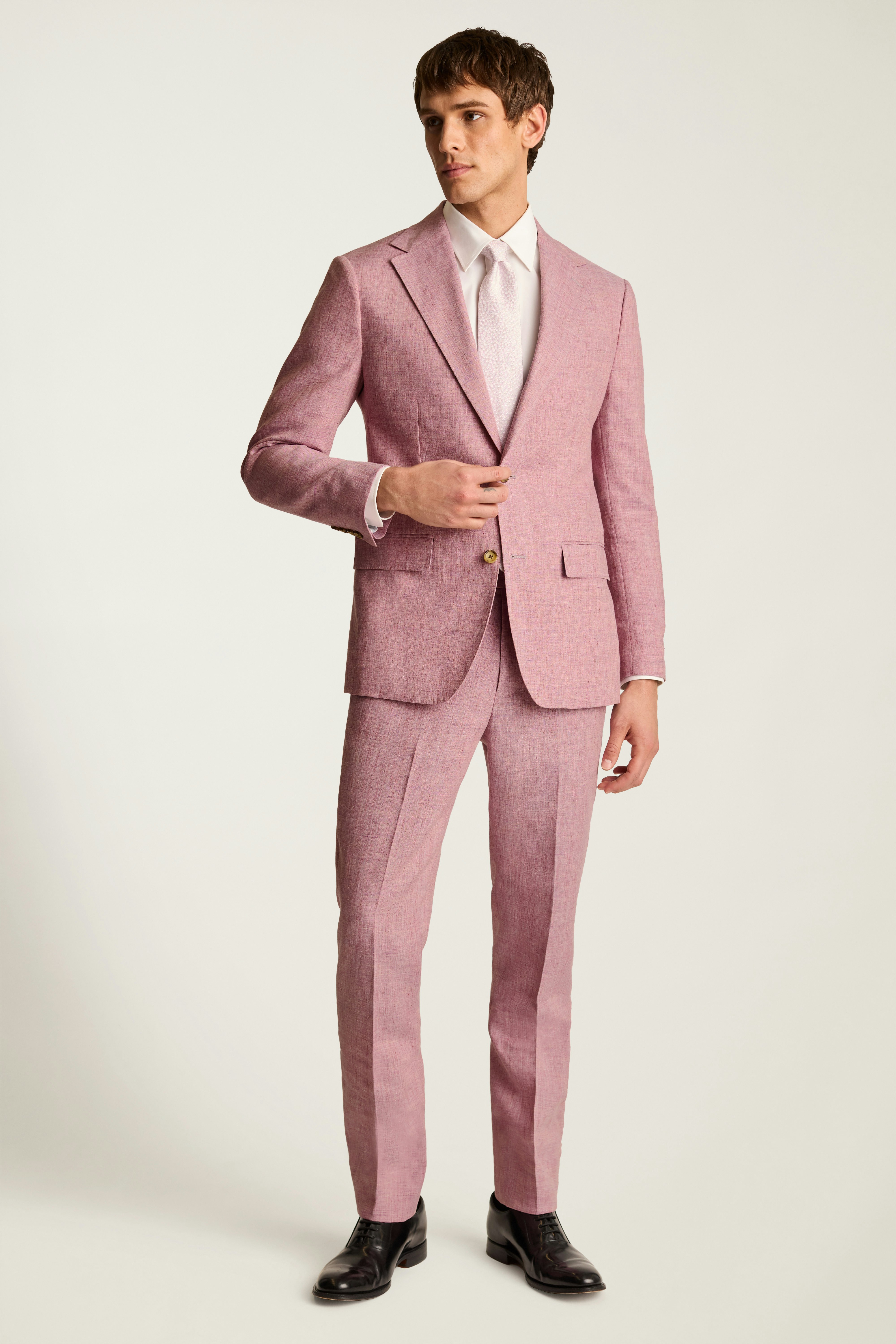 Jetsetter Italian Linen Blazer berry
