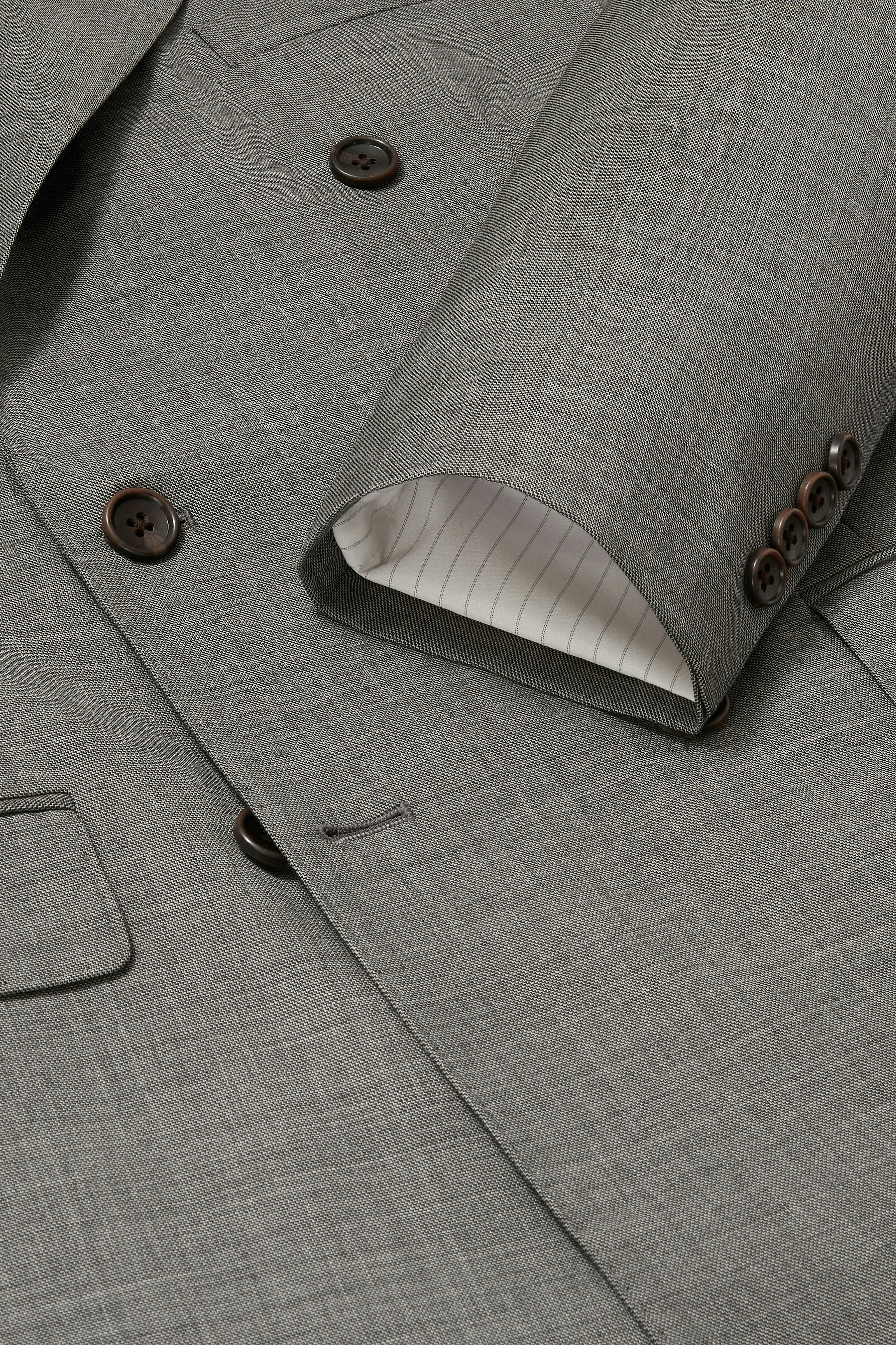 Jetsetter Italian Wool Double Breasted Blazer grey sharkskin