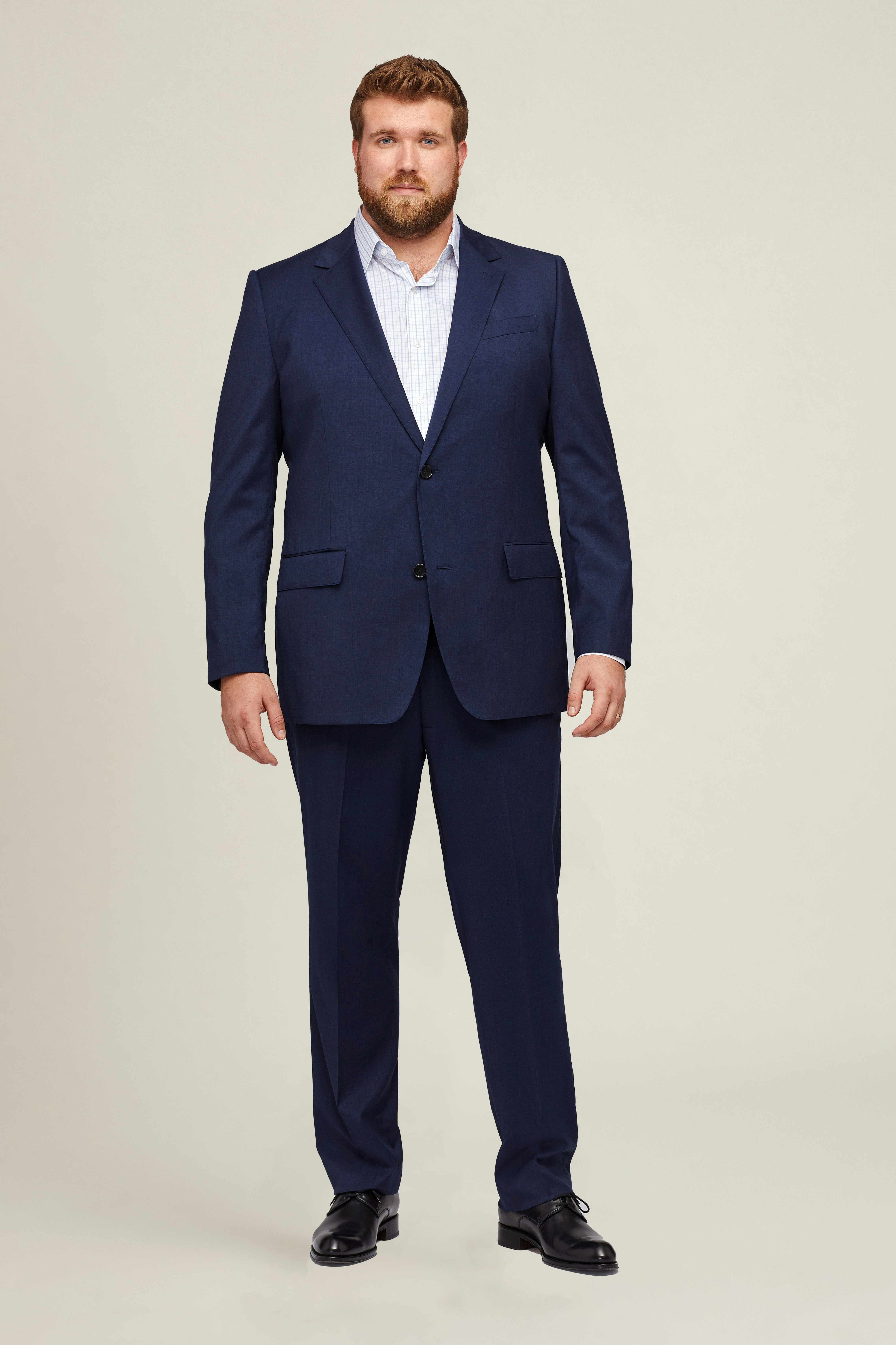 Jetsetter Stretch Wool Suit Jacket Extended Sizes light navy