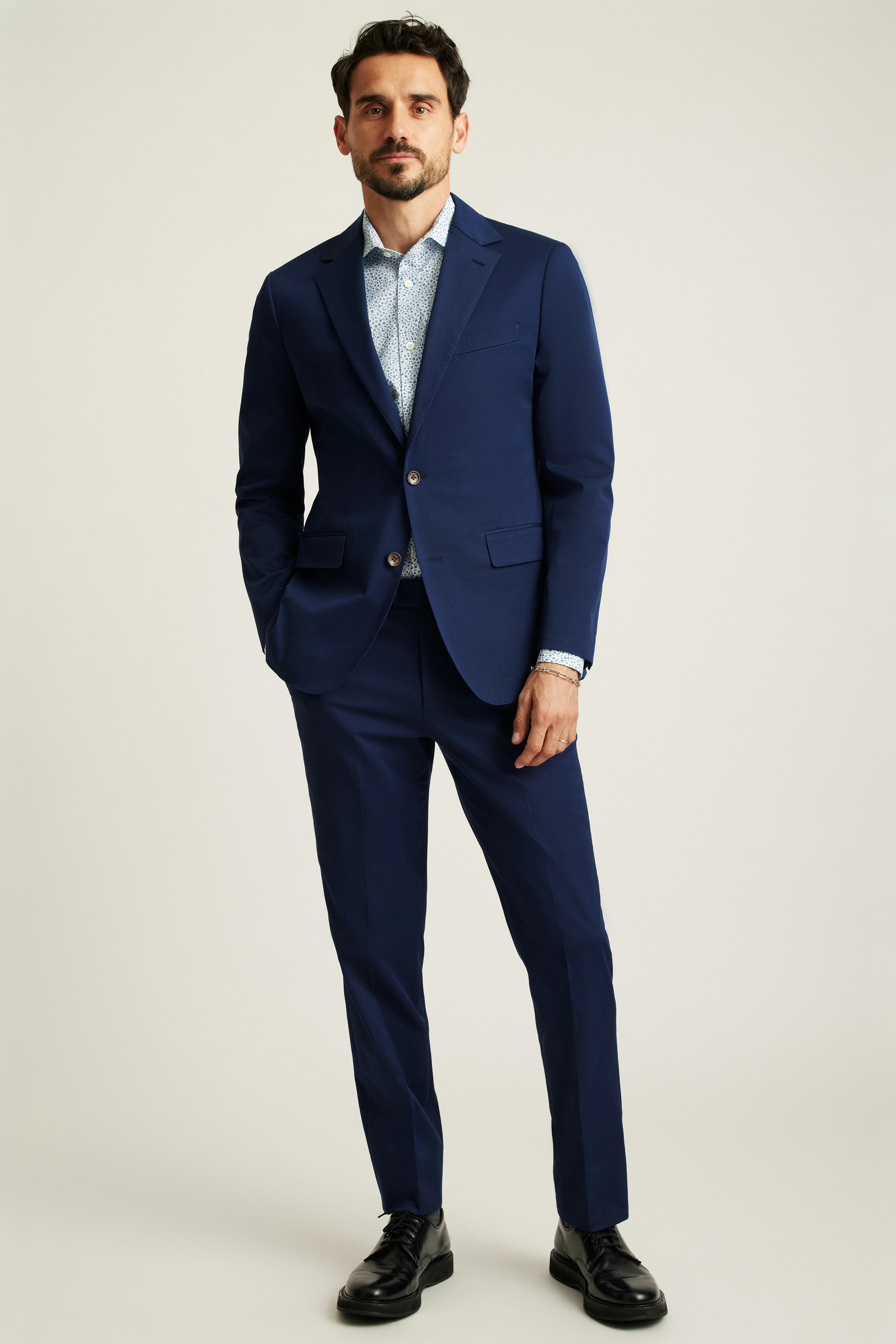 Jetsetter Italian Cotton Blazer royal blue