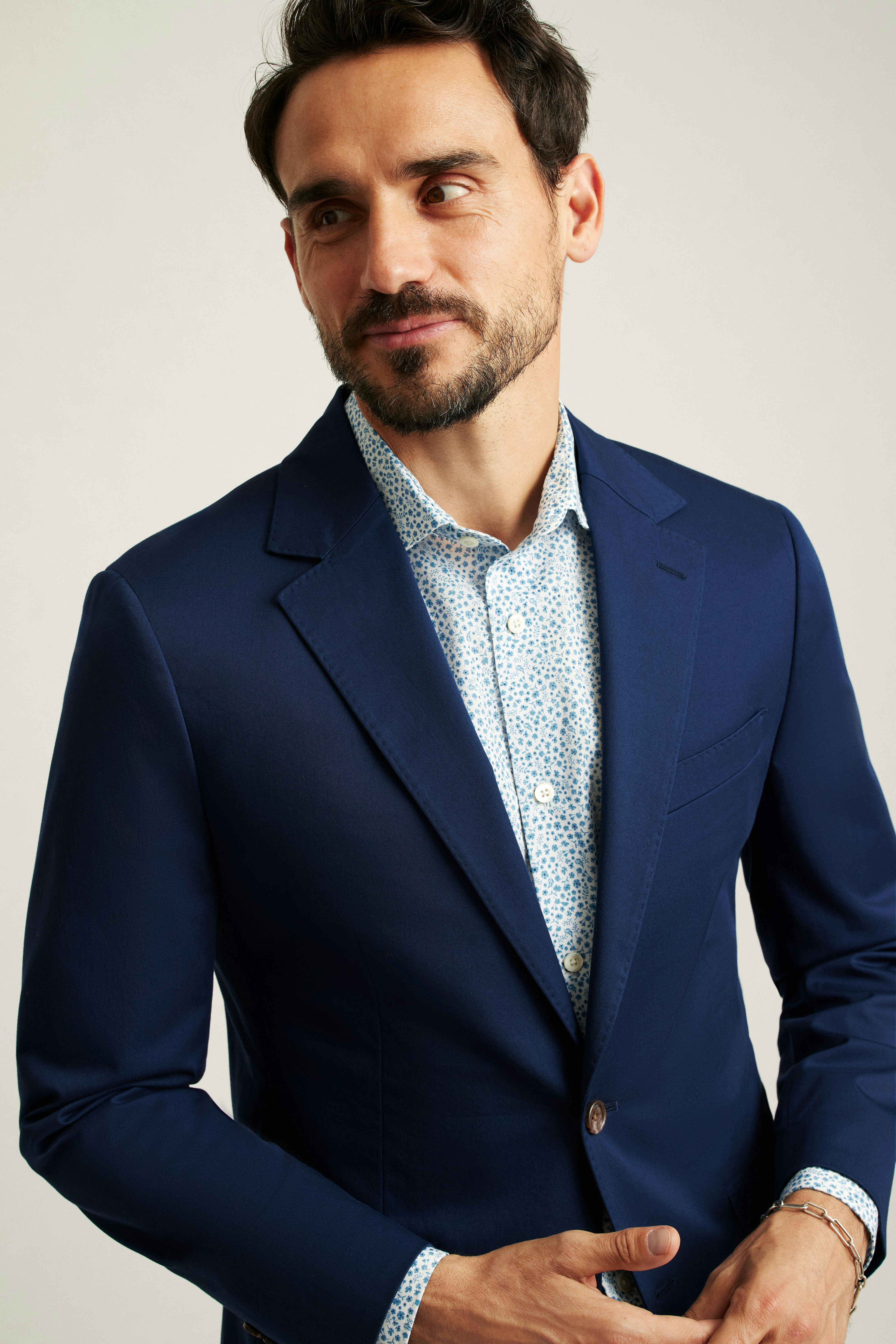 Jetsetter Italian Cotton Blazer royal blue