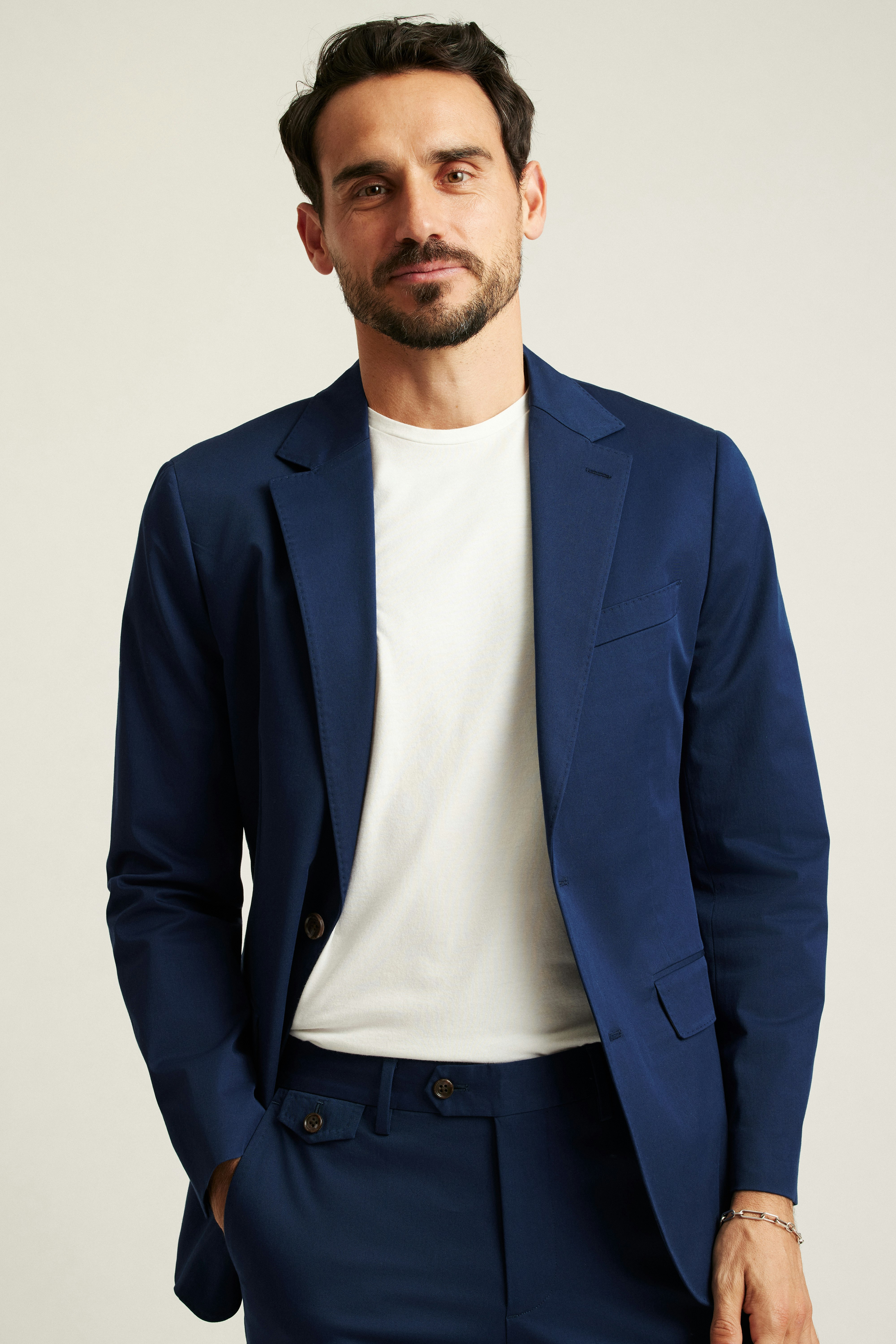 Jetsetter Italian Cotton Blazer royal blue