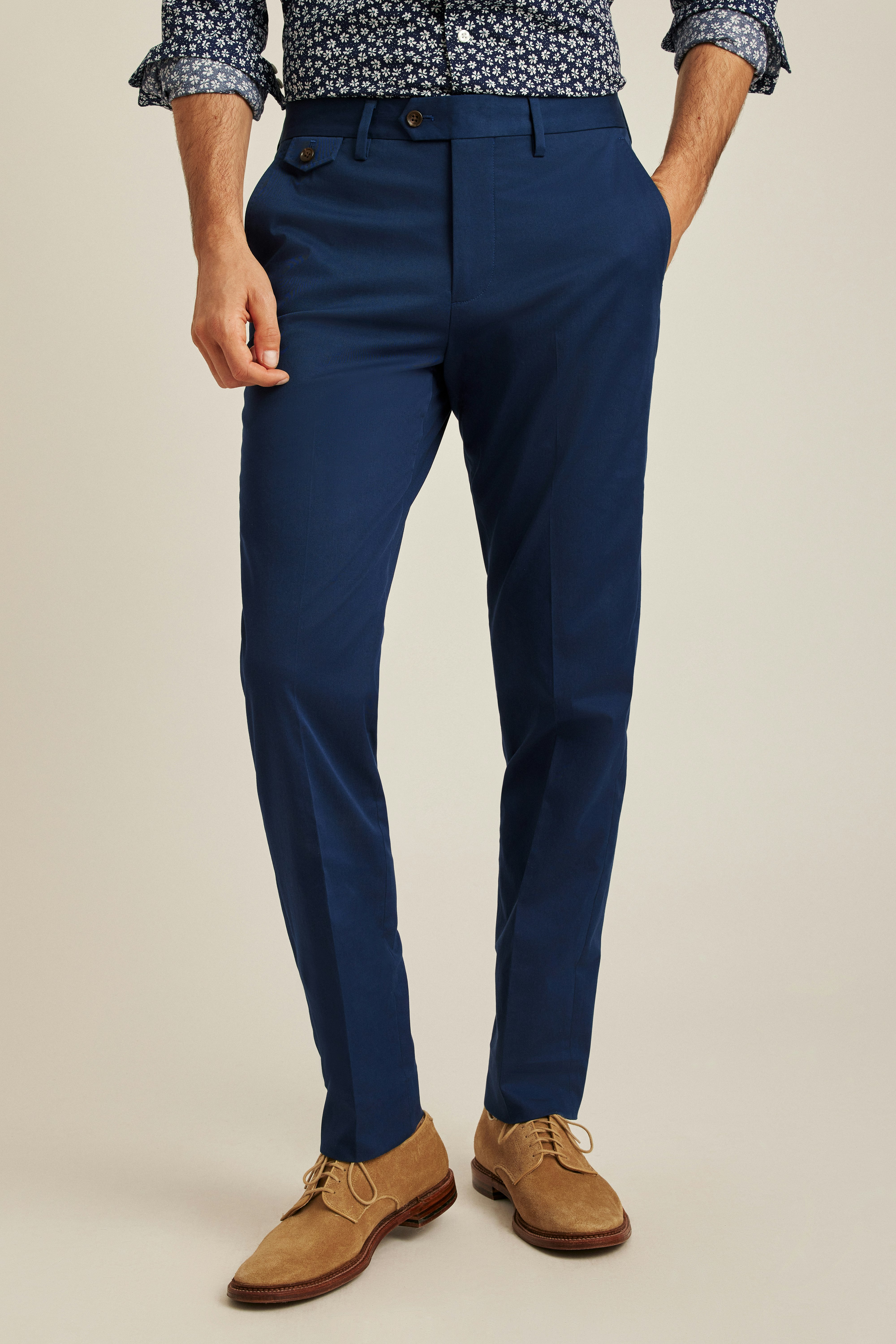 Jetsetter Italian Cotton Dress Pant royal blue