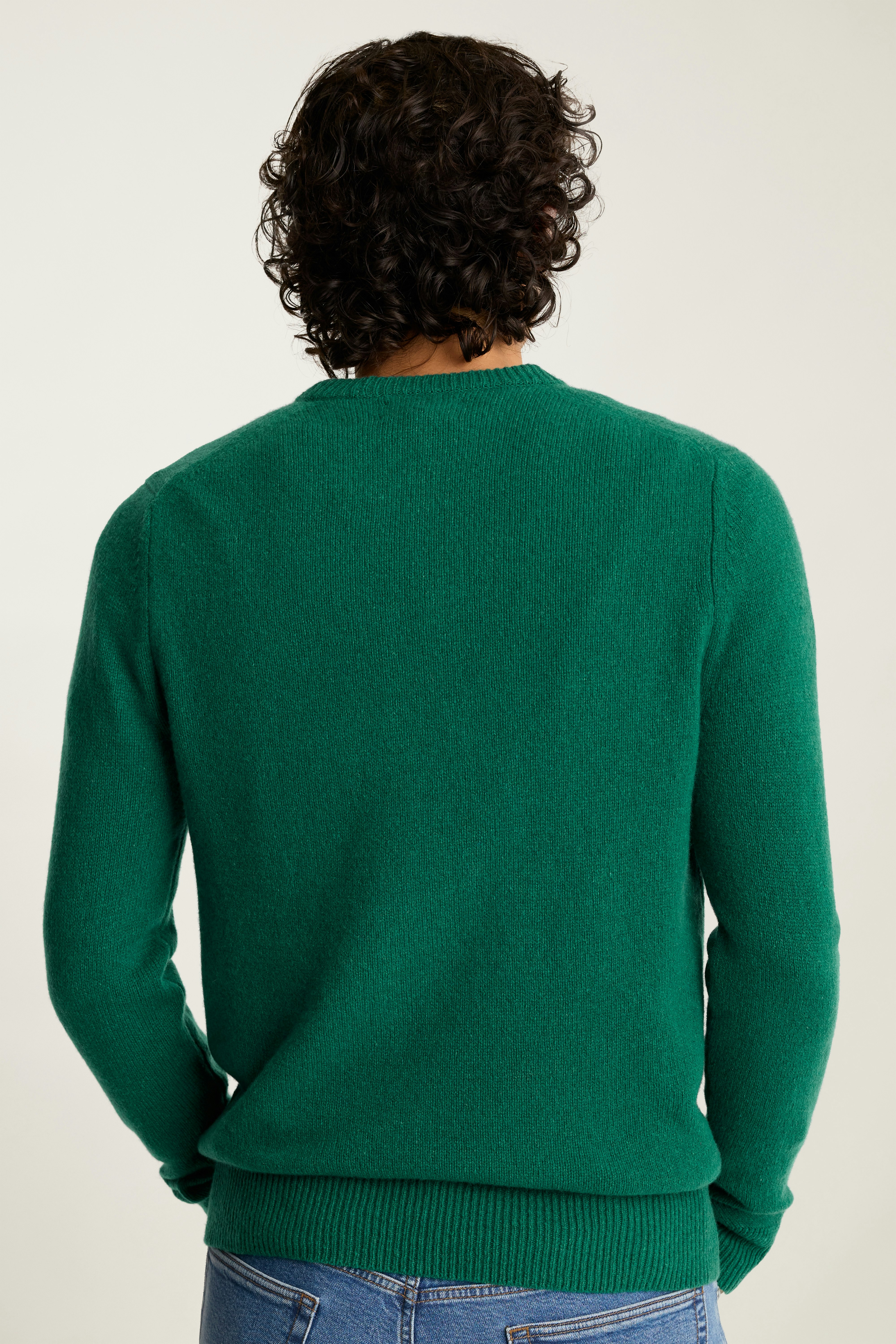 Cashmere Crew Neck Sweater blue green