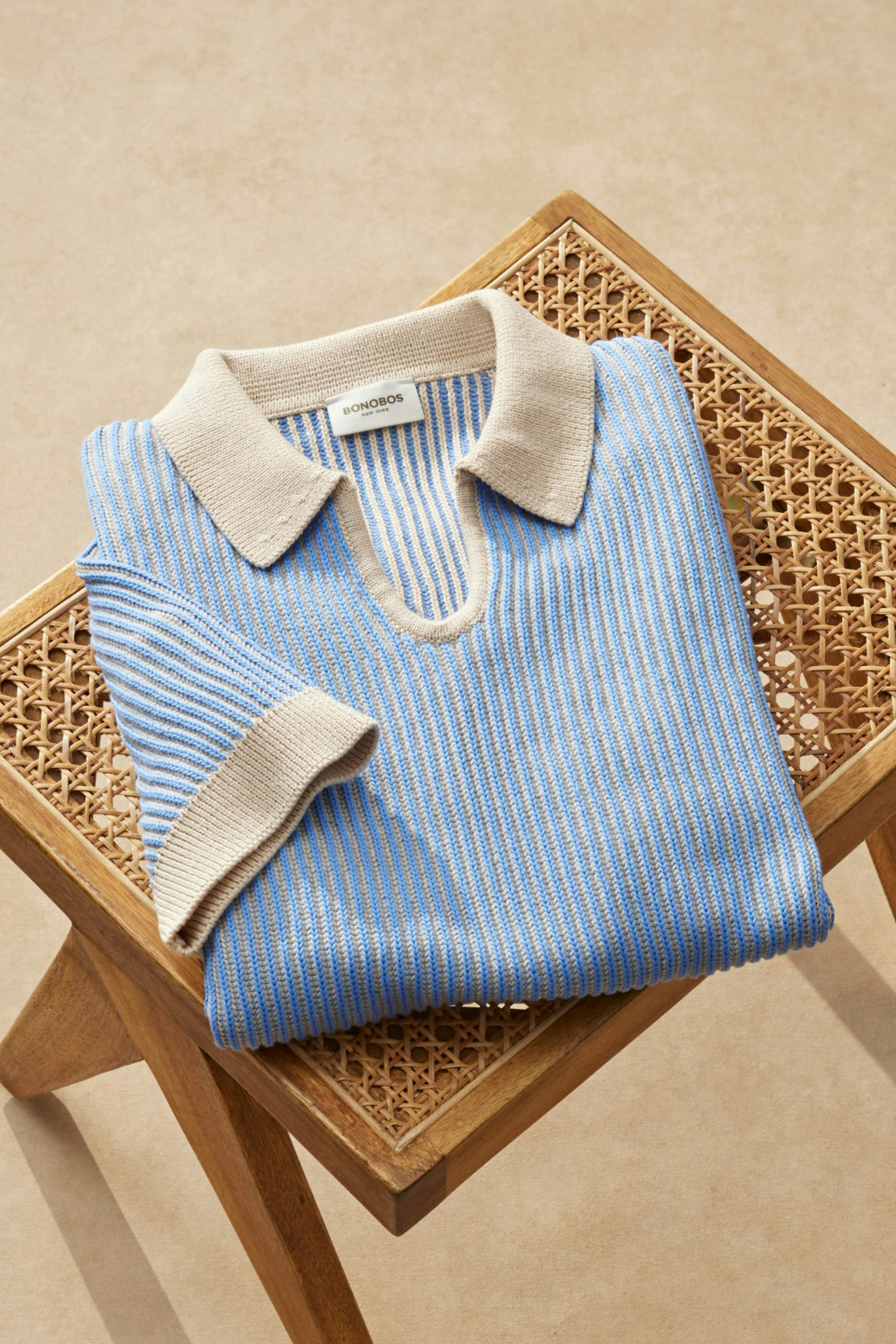 Hudson Sweater Polo beige blue