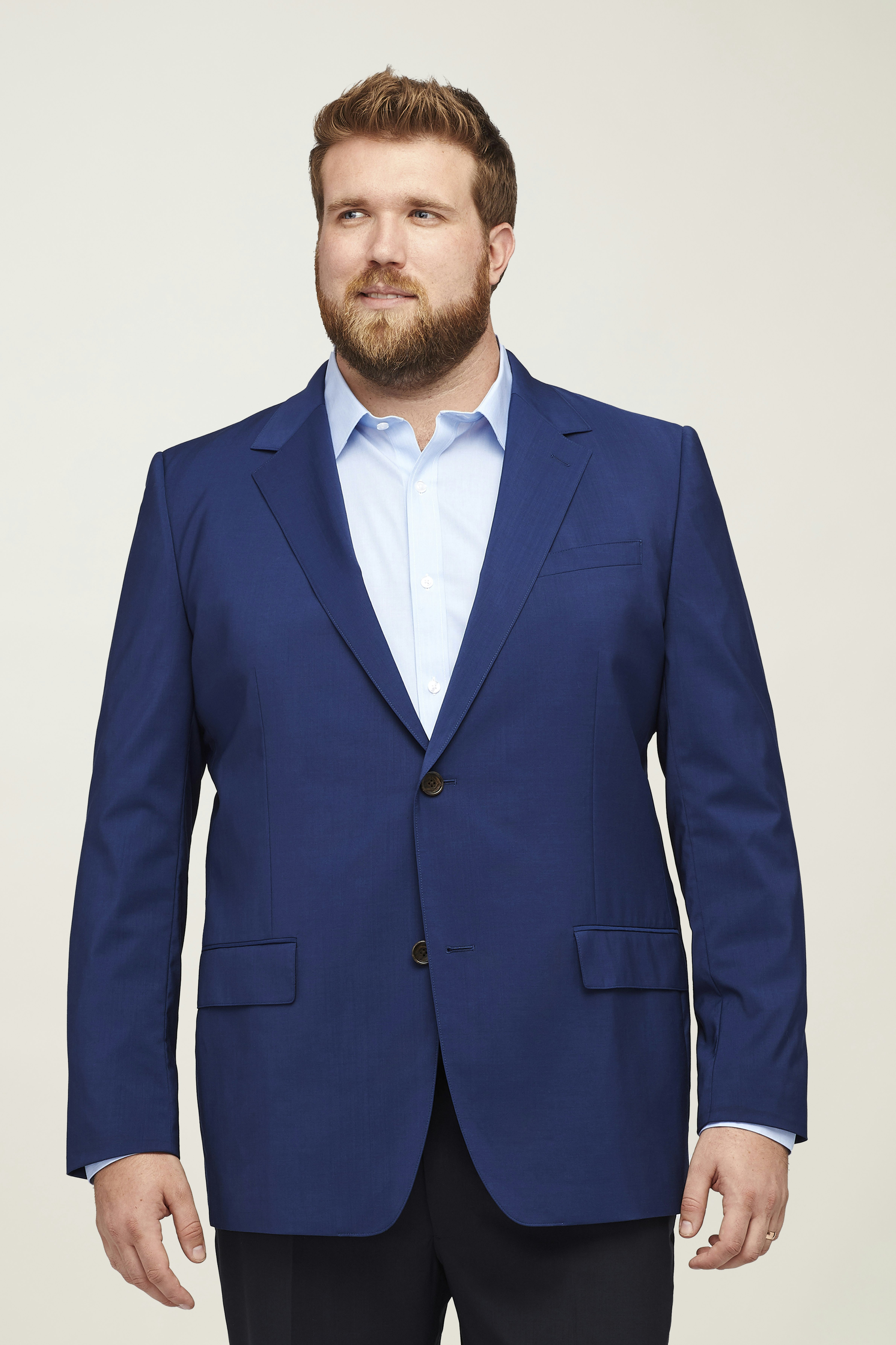 Jetsetter Stretch Italian Wool Blazer Extended Sizes bright navy 3 Jetsetter Stretch Italian Wool Blazer Extended Sizes bright navy