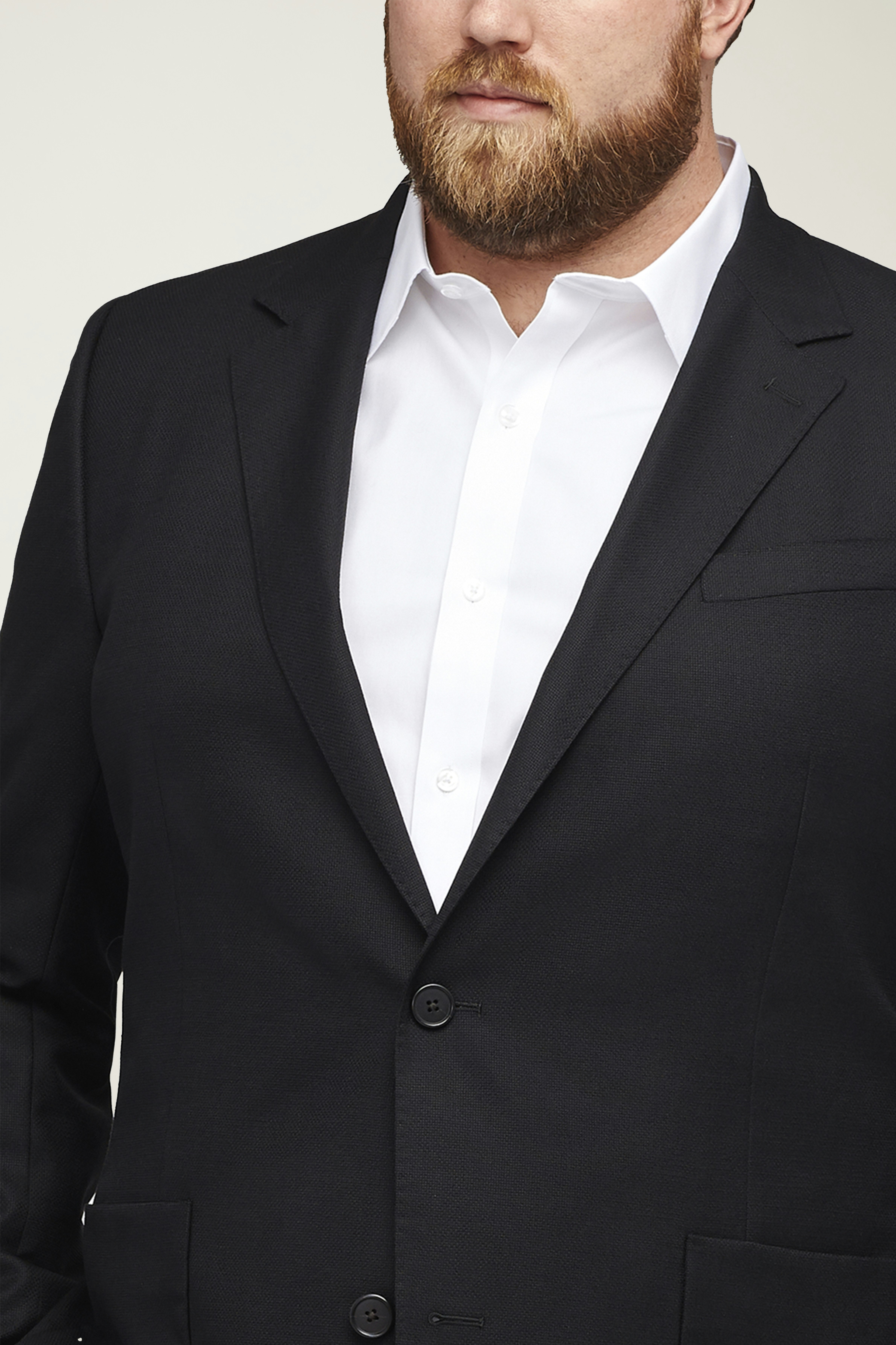 Unconstructed Italian Wool Blazer Extended Sizes black
