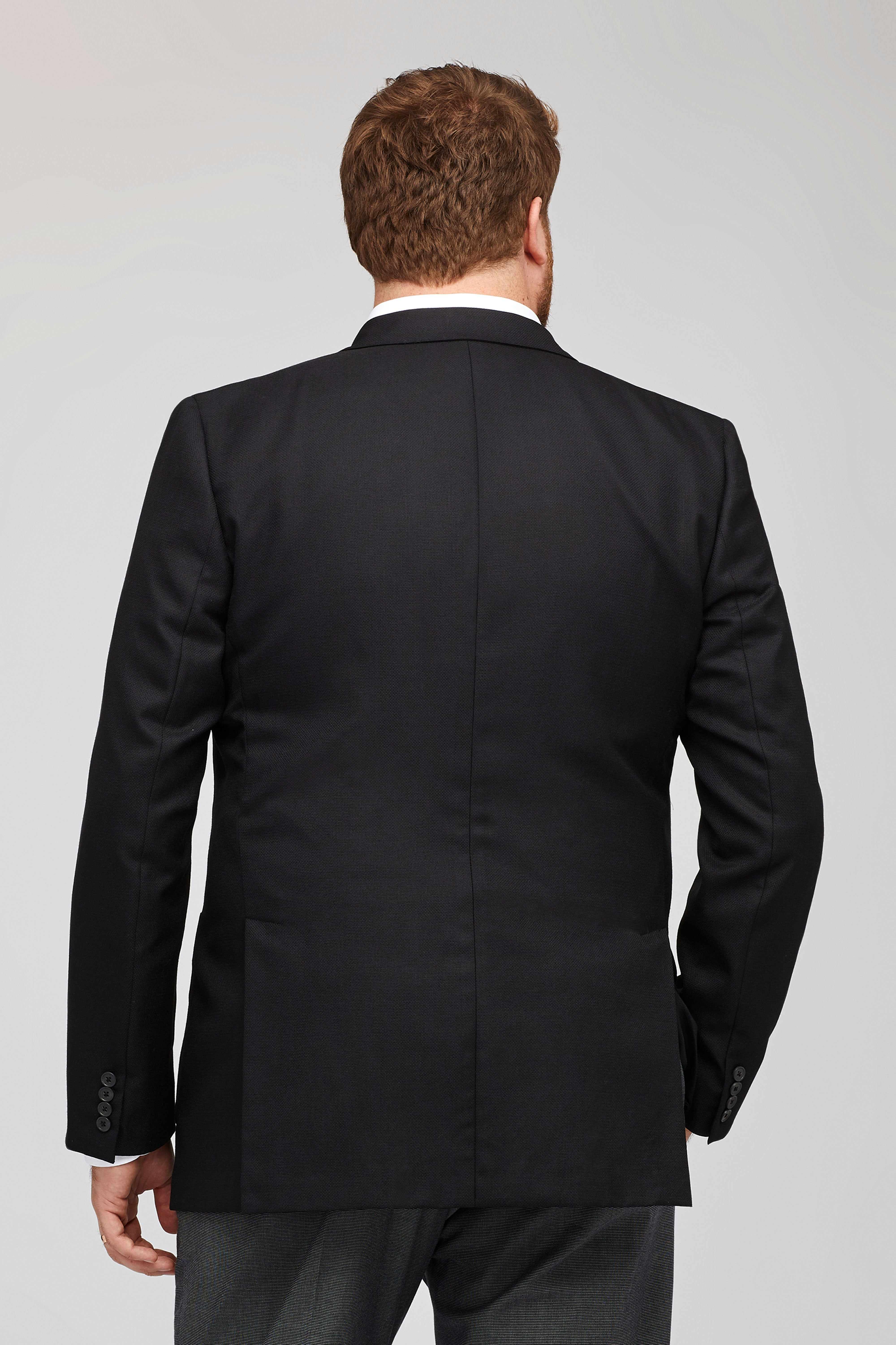 Unconstructed Italian Wool Blazer Extended Sizes black
