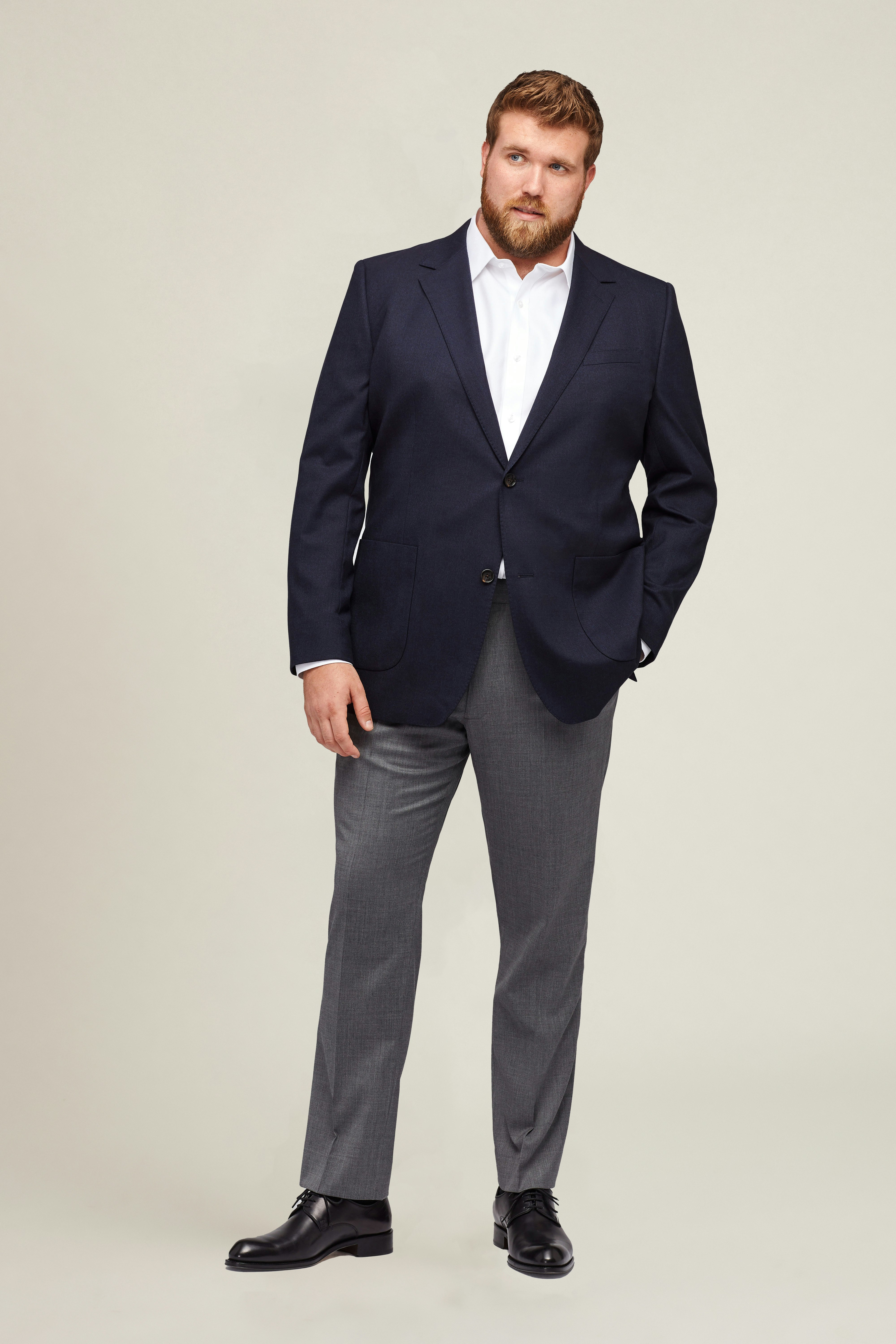 Jetsetter Stretch Italian Wool Blazer Extended Sizes navy