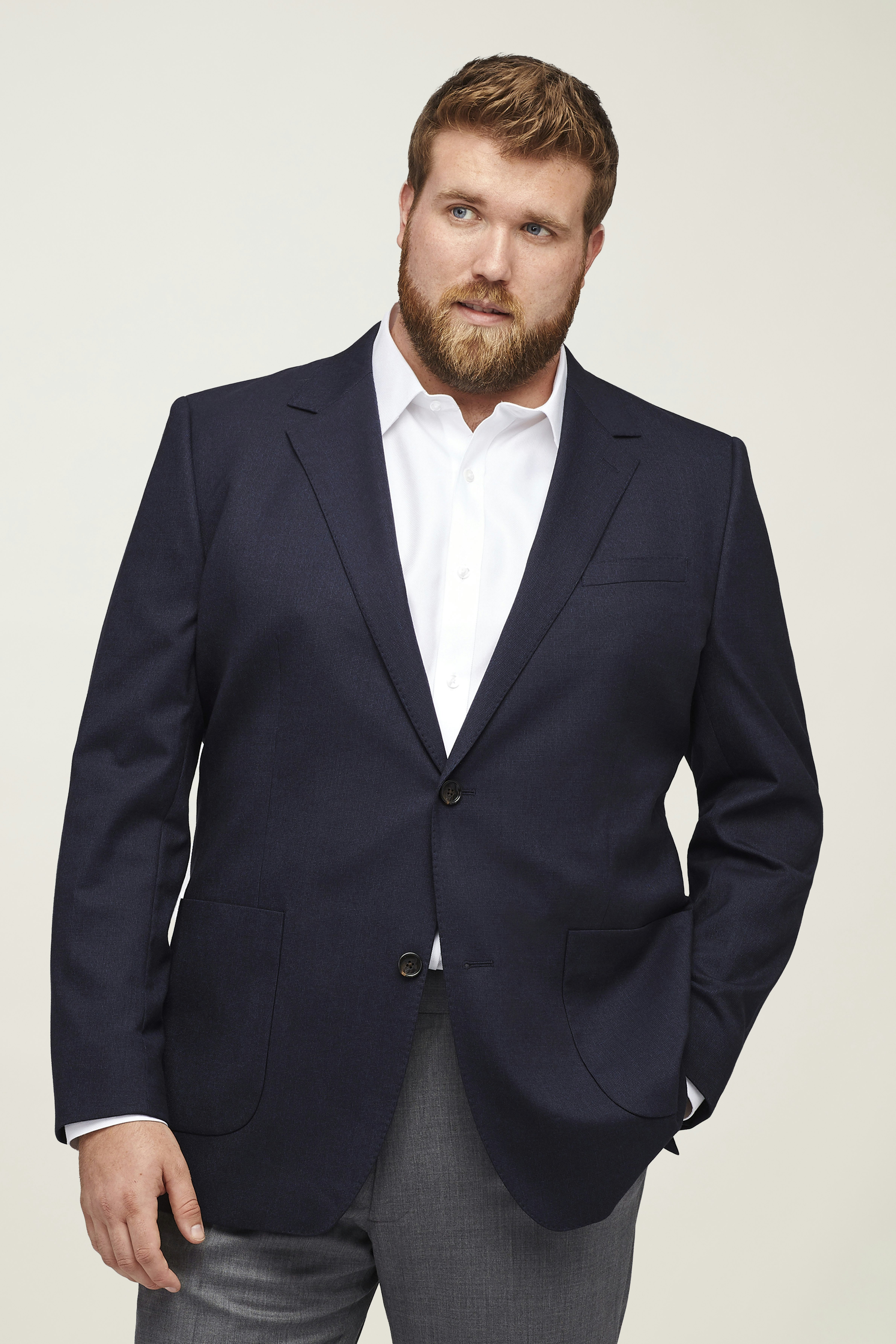 Jetsetter Stretch Italian Wool Blazer Extended Sizes navy