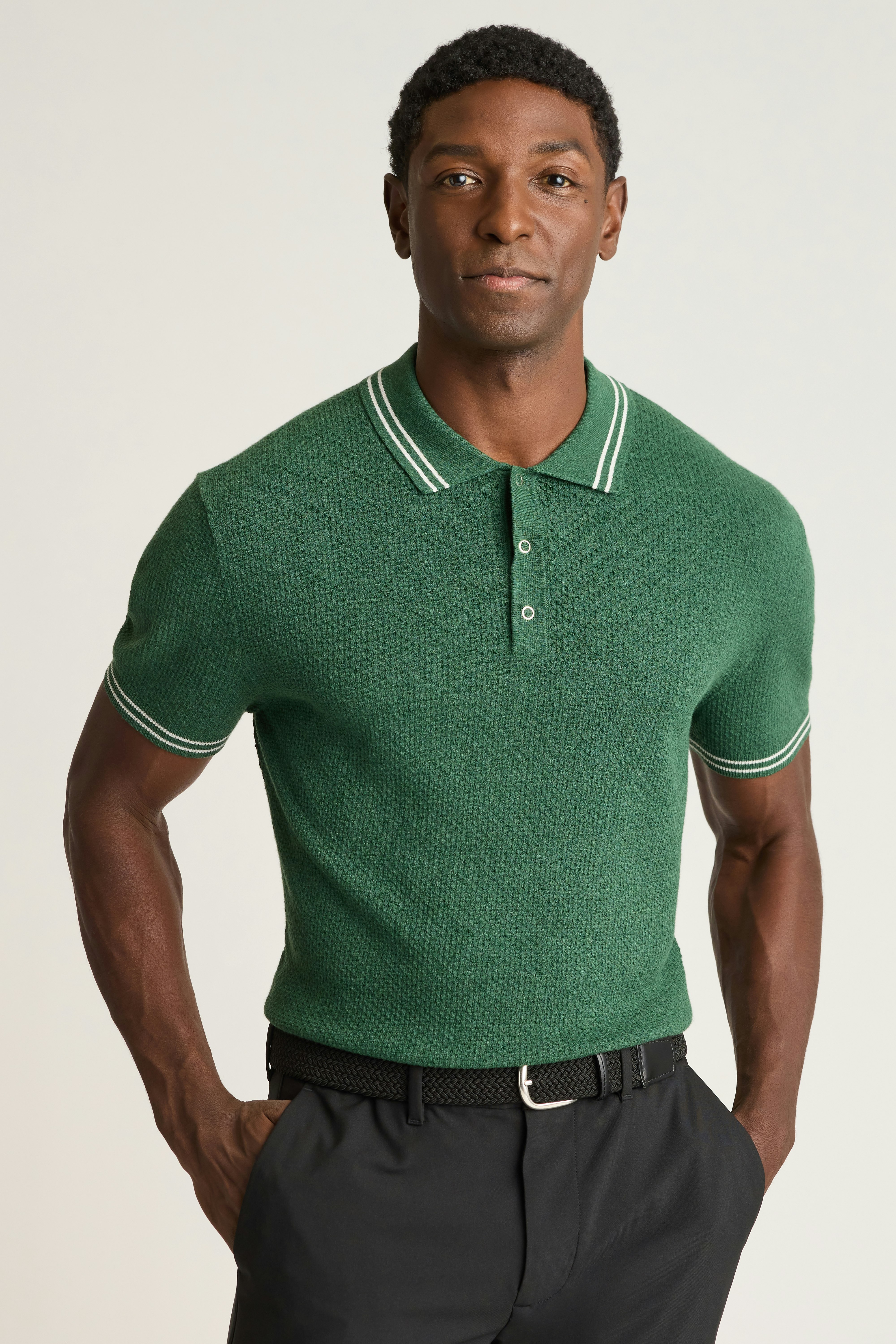 Fairgame Sweater Polo forest green